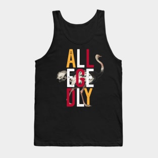 Allegedly Ostrich Flightless Bird Funny Retro Design Tank Top